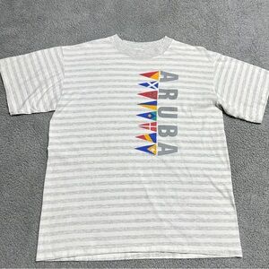 Vintage Aruba Flag Graphic T-Shirt Kingstree Classic USA 90s Men’s Large Tee